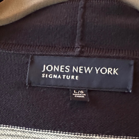 Jones New York Striped Cardigan L – Timeless Layering Piece - Picture 5 of 6
